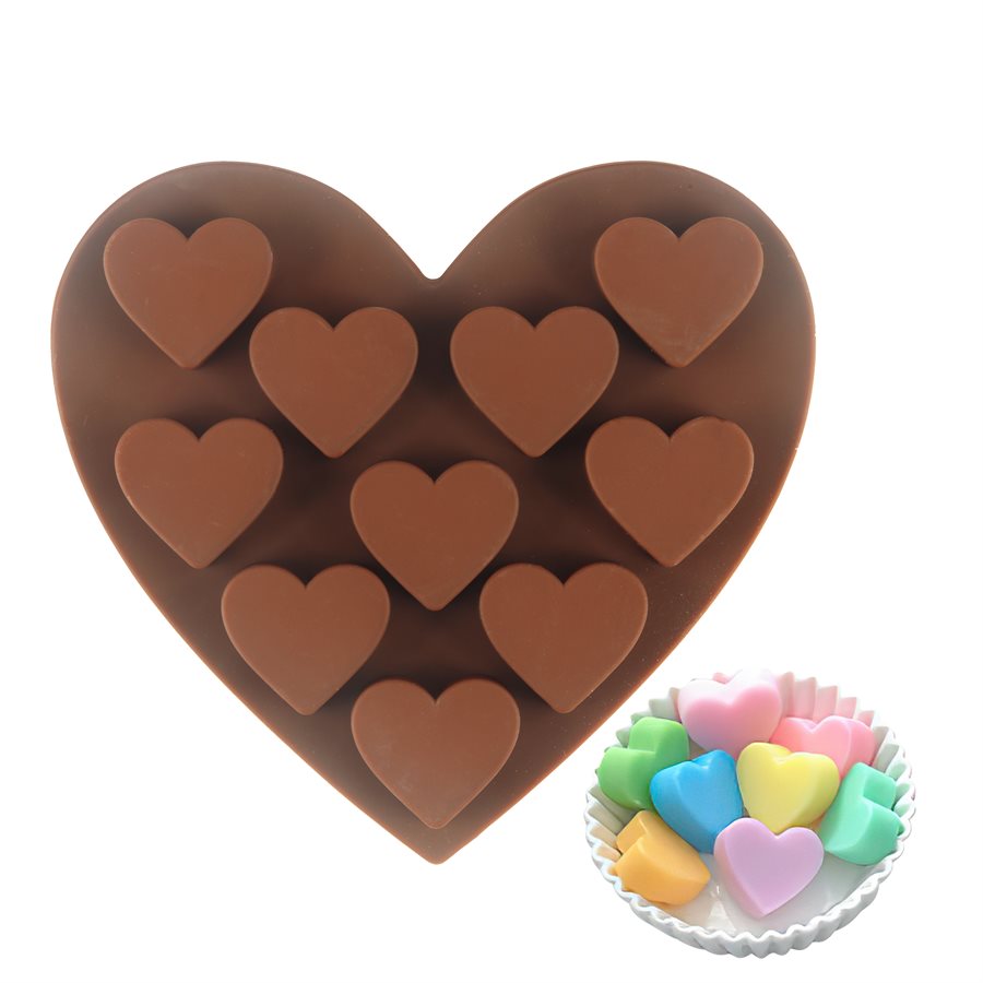 6 Hole Heart Shape Cake Choaolate Silicone Mold Valentine Love