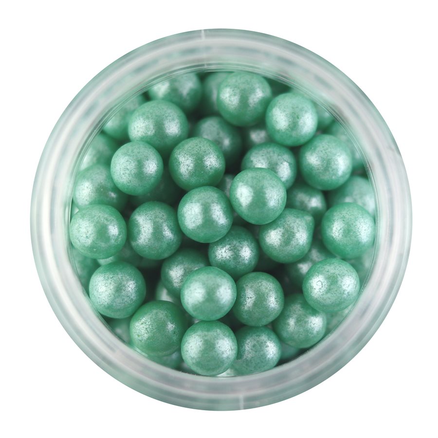 Pearlized Green Sugar Pearls 6mm